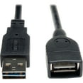 thumbnail image 1 of Tripp Lite Universal Reversible USB 2.0 A-Male to A-Female Extension Cable - 1ft, 1 of 2