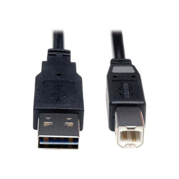 Tripp Lite Universal Reversible USB 2.0 A-Male to B-Male Device Cable - 3ft