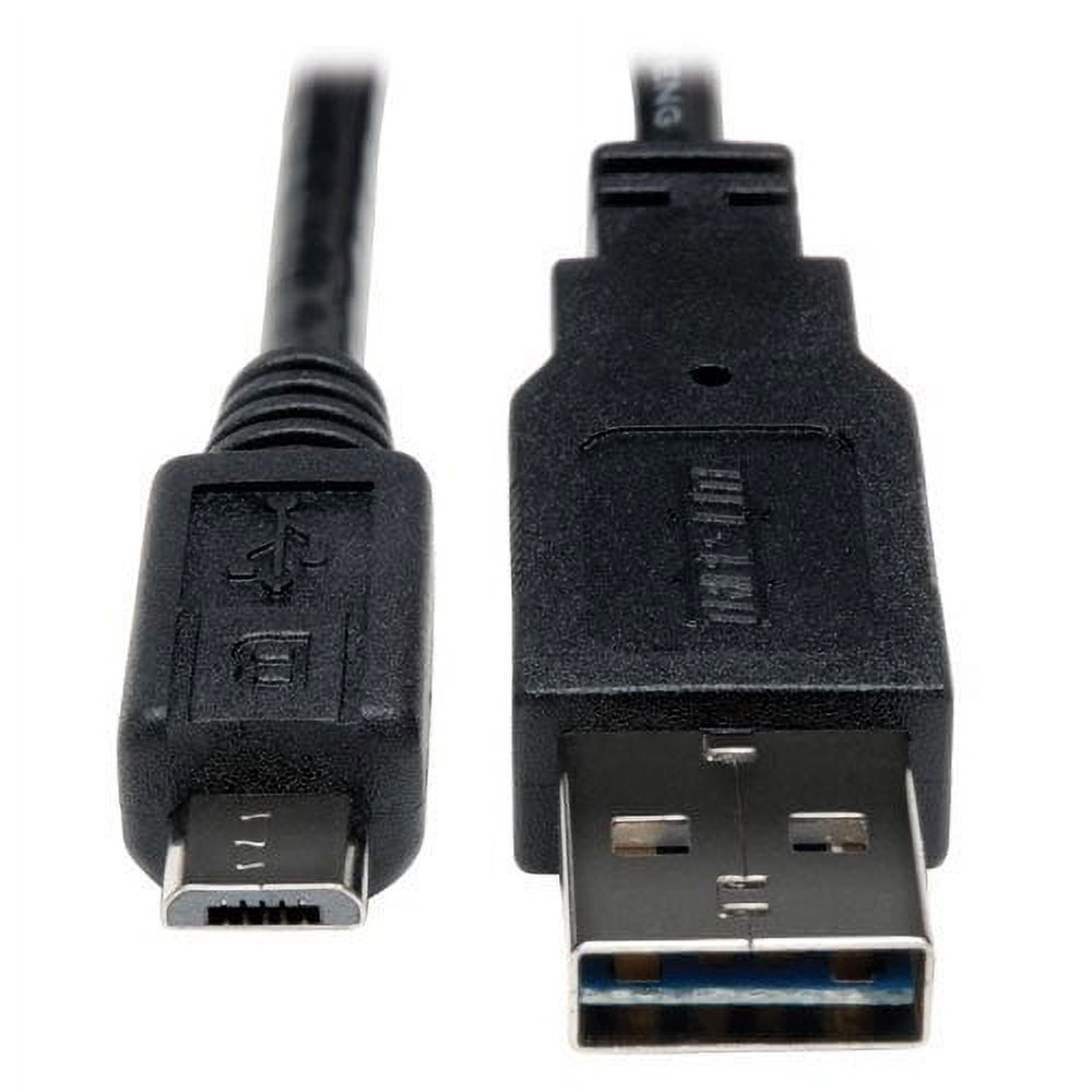 Tripp Lite Universal Reversible USB 2.0 Hi-Speed Cable (Reversible A to 5Pin Micro B M/M) 1-ft.(UR050-001) - image 1 of 1