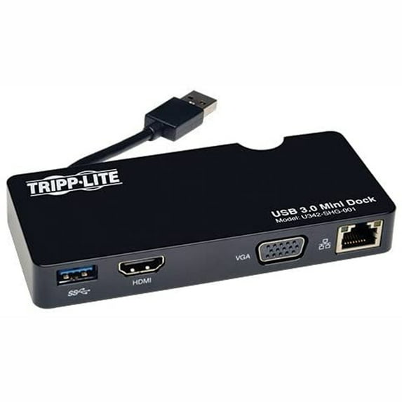 Tripp Lite Usb 3.0 Hdmi Vga Mini Dock Station Gigabit Ethernet Hd15 Rj45 Docking Station Usb Vga, Hdmi Gige