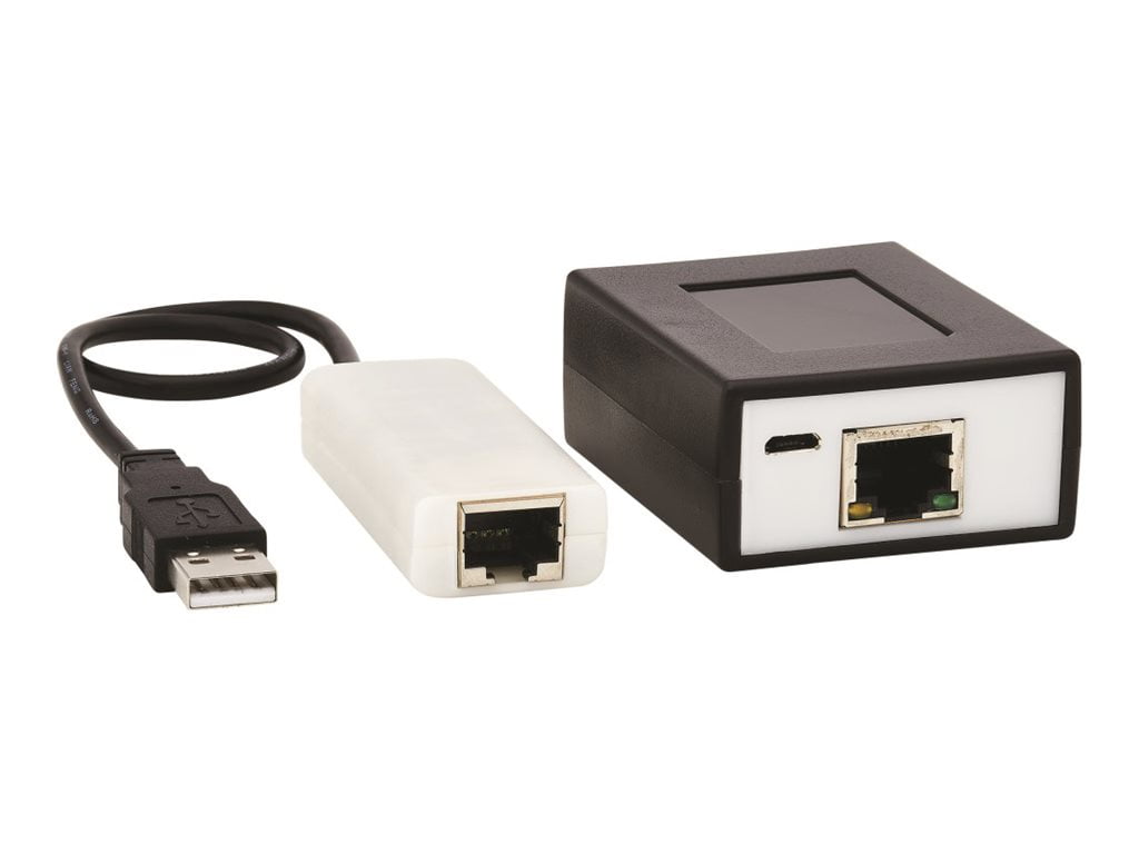 Eaton Tripp Lite Series 4-Port USB over Cat5/Cat6 Extender Kit with Power over Cable - USB 2.0, Up to 164.04 ft. (50M), Black, TAA - 1 Input Device - 1 Output Device - 164 ft Range - 2 x Network (R...