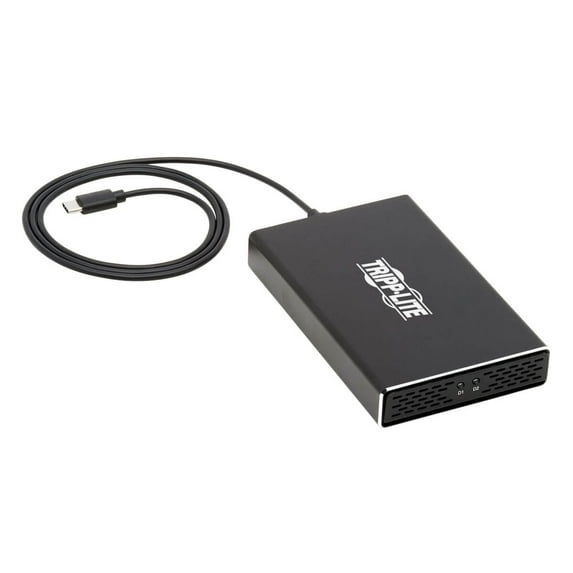 Tripp Lite Usb-c To Dual M.2 Sata Ssd/hdd Enclosure Adapter - Usb 3.1 Gen 2 (10 Gbps), Thunderbolt 3, Uasp, Raid - Storage Enclosure - 2.5", M.2 - M.2 Card / Sata 6gb/s - 6 Gbit/s - Usb 3.1 (gen 2) -