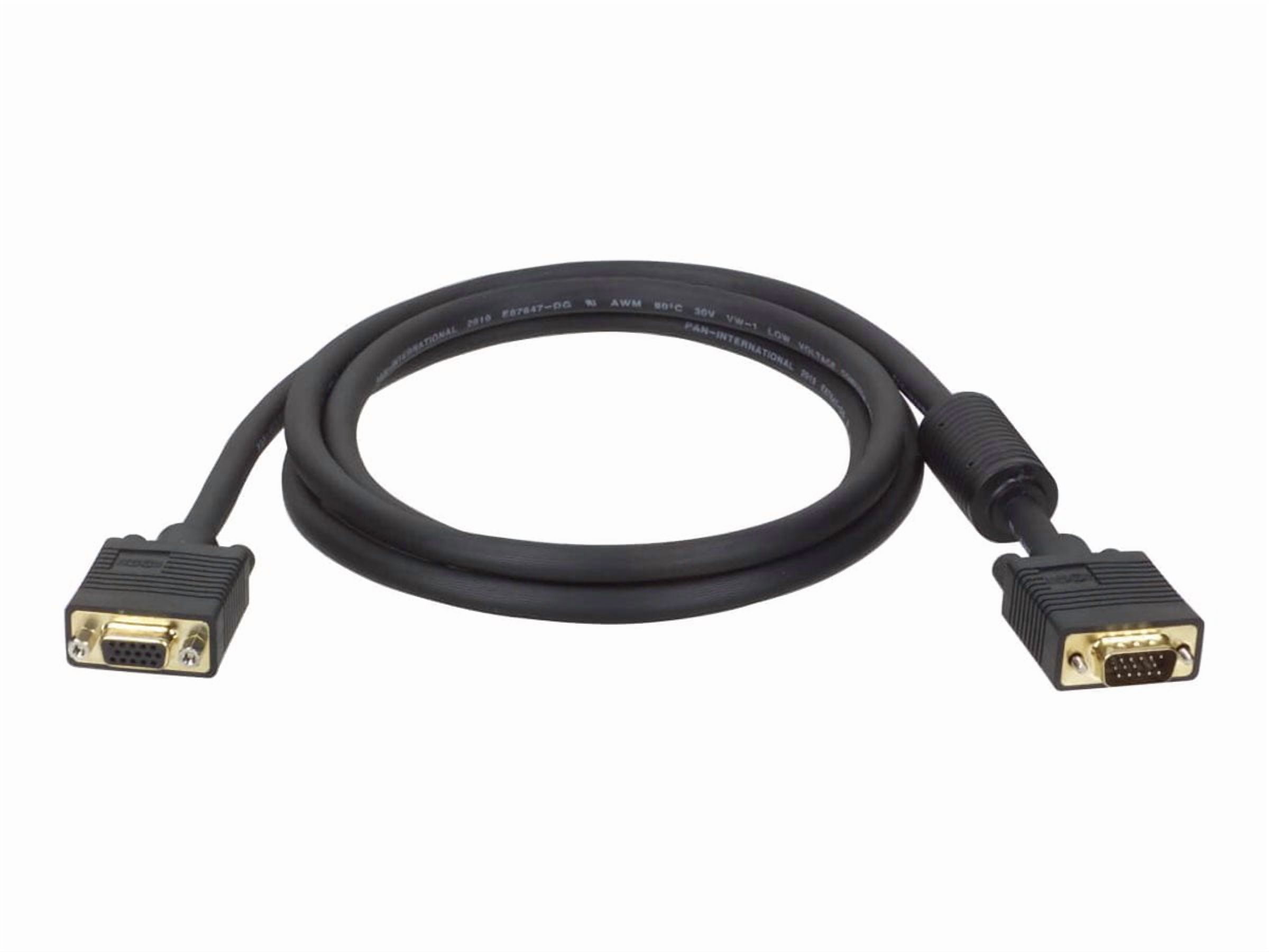 Tripp Lite VGA Coax High-Resolution Monitor Extension Cable with RGB Coax (HD15 M/F), 2048 x 1536 1080p, 25 ft. (P500-025)