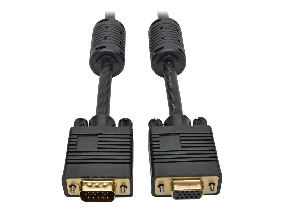Eaton Tripp Lite Series VGA High-Resolution RGB Coaxial Cable HD15 M/F 3 ft. 0.91 m