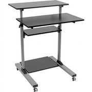 Tripp Lite Adjustable Up To 49 Rolling Standing Desk/Workstation Black WWSSRC