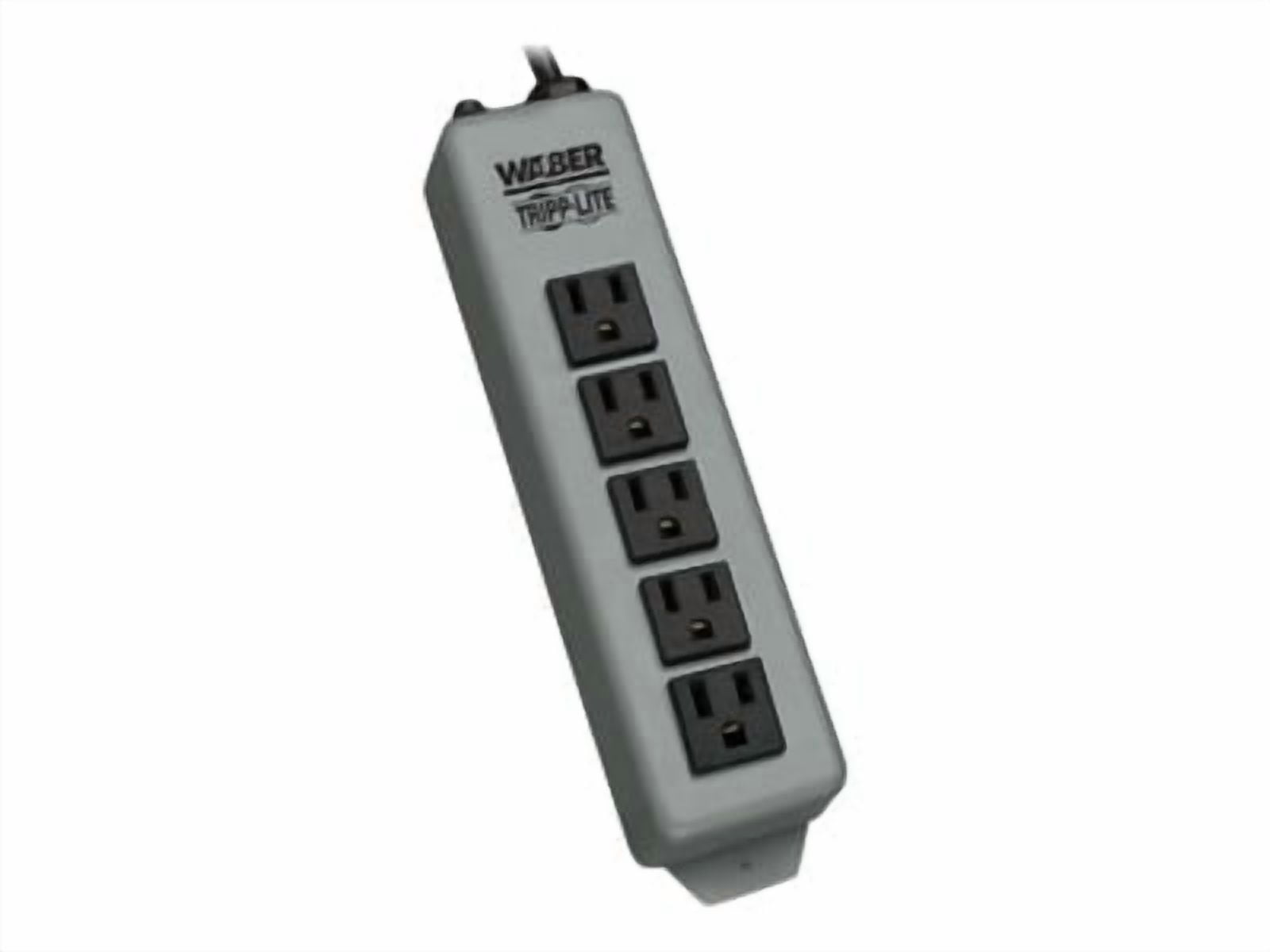 Tripp Lite Waber Power Strip Metal 5-15R 5 Outlet 15' Cord