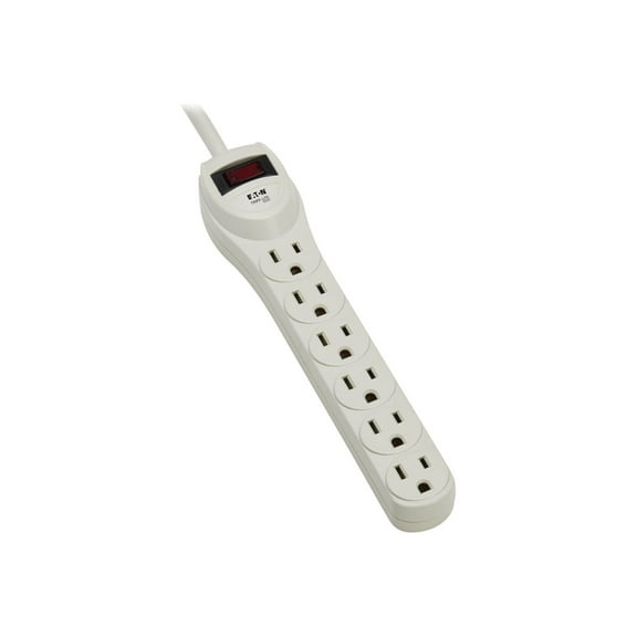 Tripp Lite Waber Industrial Power Strip 6 Outlets 5-15R 4' Cord 15 Amp NEMA 5-15P - 6 x NEMA 5-15R - 4 ft Cord - 15 A Current - 120 V AC Voltage - Gray