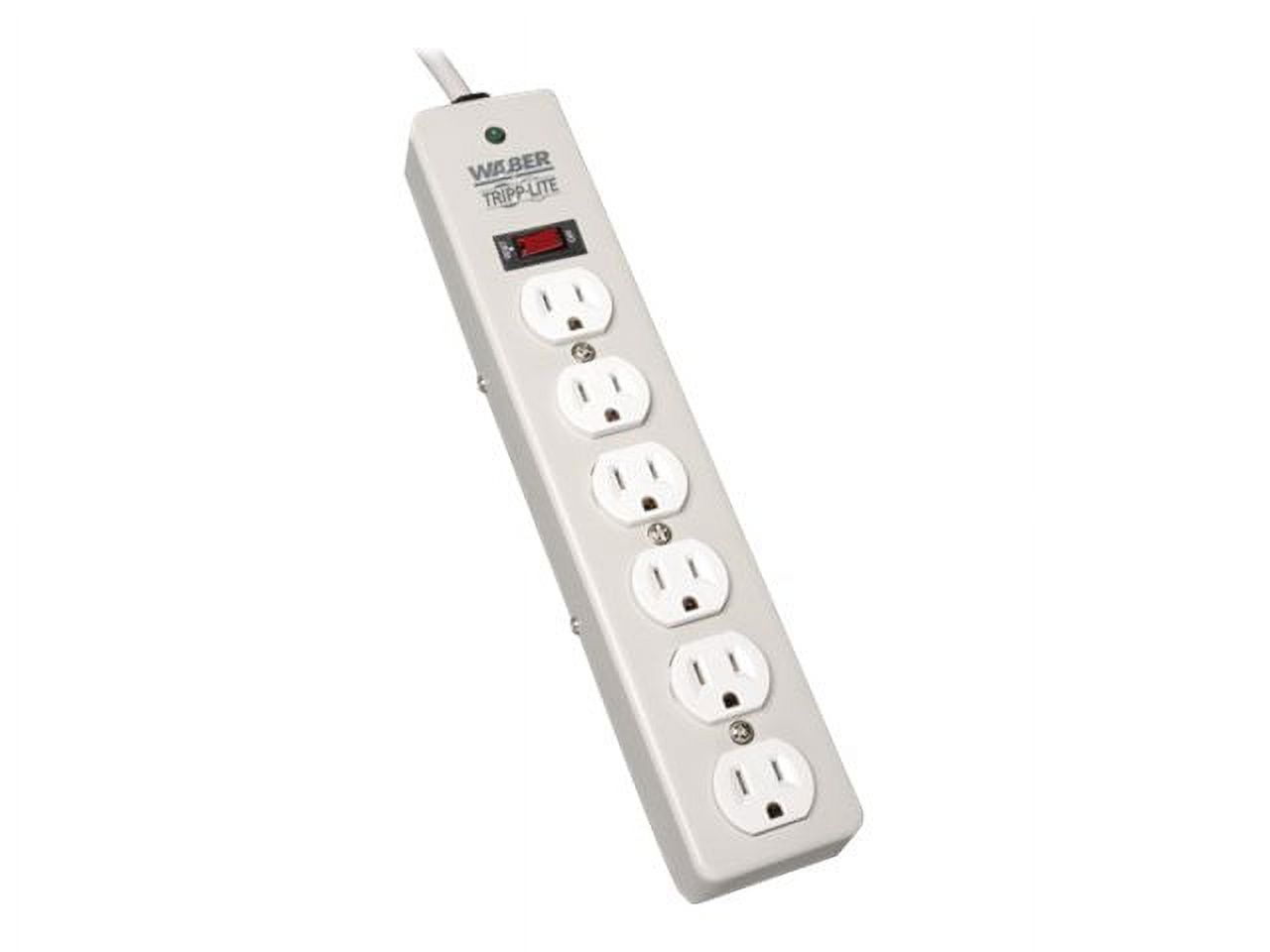 Tripp Lite Waber Surge Protector Strip 6 outlet 6' Cord 2100 Joules - Surge protector - 15 A - AC 120 V - 1.8 kW - output connectors: 6 - gray - image 1 of 5