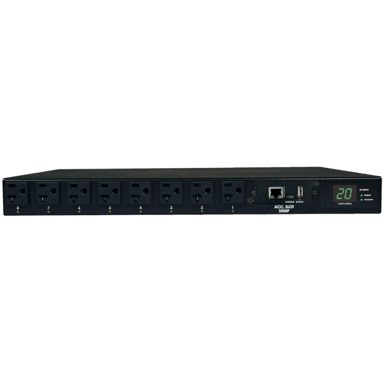 Tripp Lite by Eaton 1.9kW SinglePhase Switched Automatic Transfer Switch PDU, 2 120V L520P / 5