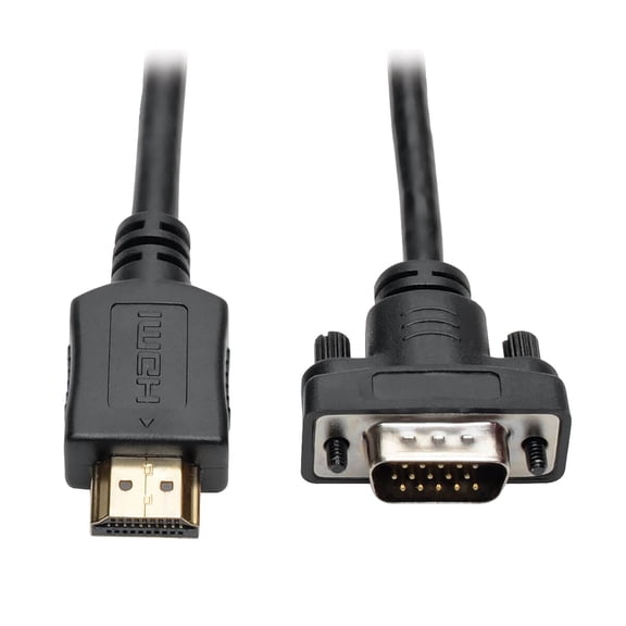 Tripp Lite by Eaton 1900 x 1200 at 60 Hz HDMI Male to VGA Male Low-Profile Active Adapter Cable, 6 Ft., Black, P566-006-VGA