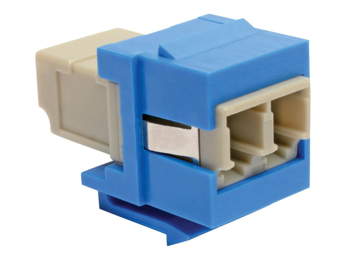 Tripp Lite by Eaton Duplex Multimode Fiber Coupler, Keystone Jack - LC to LC, Blue - 2 x LC Network Female - Blue