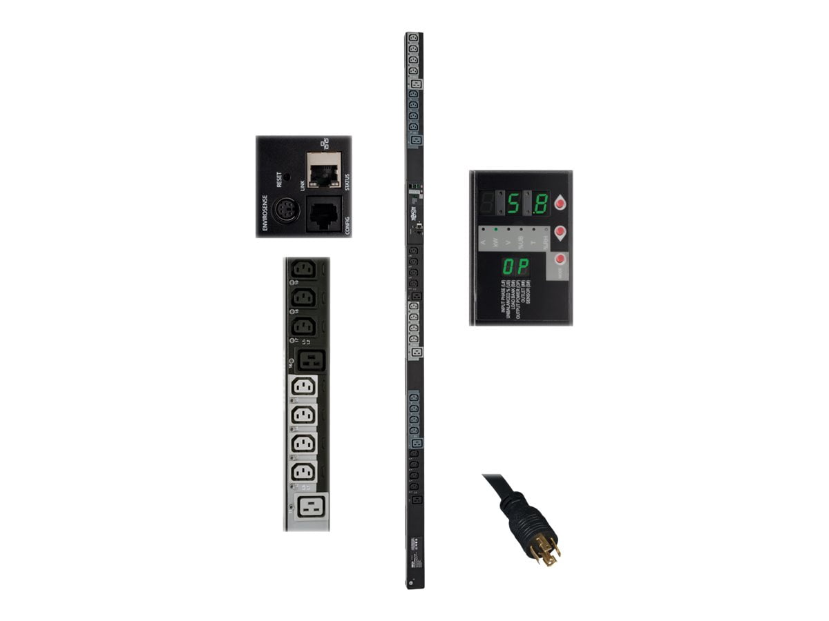 Tripp Lite PDU 3-Phase Switched 208V 5.8kW L21-20P 24 C13; 6 C19 0URM ...