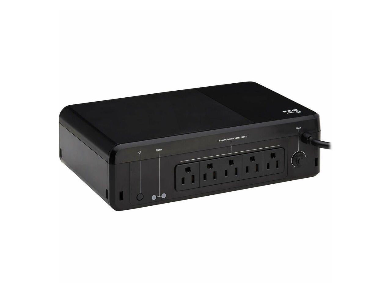 Eaton Tripp Lite Series 600VA 300W 120V Standby UPS 4 NEMA 5-15R Outlets Surge + Battery Backup 5-15P Plug Desktop BC600R