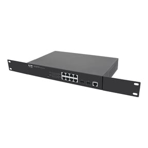 Eaton Tripp Lite series 8-Port Managed Gigabit Ethernet Switch with PoE+ Layer 2 1 Gbps 2x GbE SFP Ports 140W PoE 1U Rack/Desktop