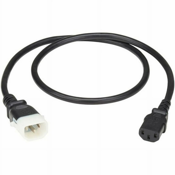Eaton Tripp Lite Series PDU Power Cord, C13 to P-Lock C14, North America and Europe Rated, 10A, 250V, 18 AWG, 2 ft. (0.6 m), Black