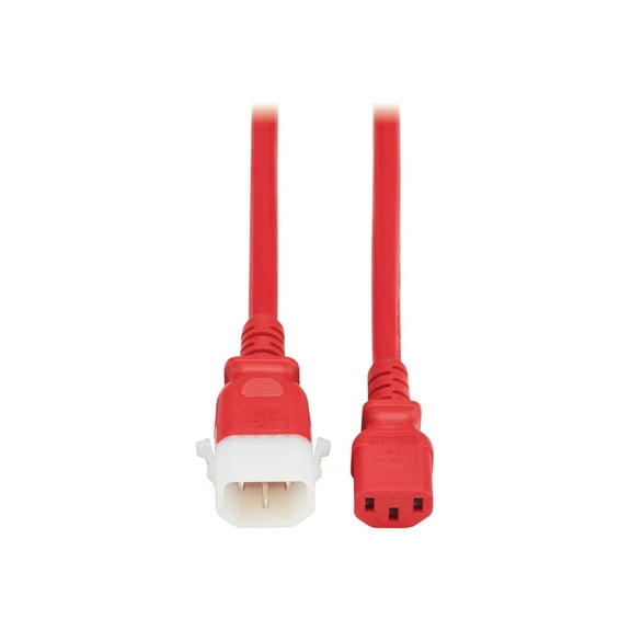 Eaton Tripp Lite Series PDU Power Cords, C13 to P-Lock C14 - Heavy-Duty, 15A, 250V, 14 AWG, 2 ft. [0.6 m], Red, 6 Pack (p005-e02-ard-6)