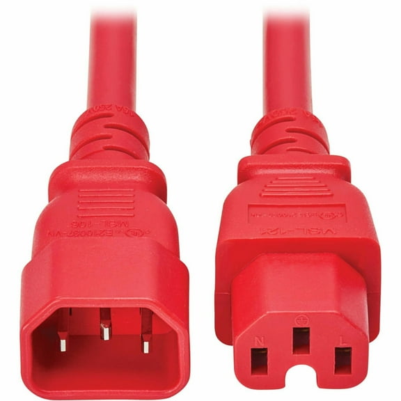 Tripp Lite series Power Cord C14 to C15 Heavy-Duty, 10ft, Red P018-010-ARD