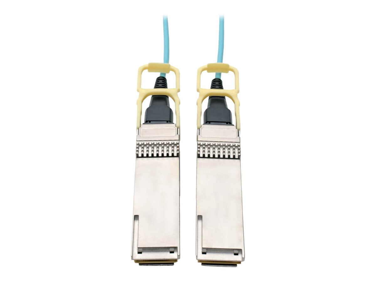 Tripp Lite series QSFP28 to QSFP28 Active Optical Cable, M/M, Aqua N28H-03M-AQ
