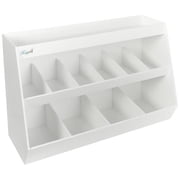 TrippNT 50093 Lab Storage Shelf with 10 Bins, White