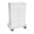 thumbnail image 1 of TrippNT 51046 White Polyethylene Locking 6 Drawer Procedure Cart - 31 x 48 x 20 in., 1 of 1