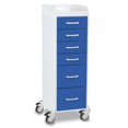 thumbnail image 1 of TrippNT 51089 Global Blue Polyethylene Tall Locking 6 Drawer Cart - 16 x 47 x 19 in., 1 of 1