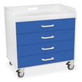 thumbnail image 1 of TrippNT 51131 Global Blue Polyethylene Extra Wide Compact Locking 4 Drawer Cart - 27 x 27 x 19 in., 1 of 1