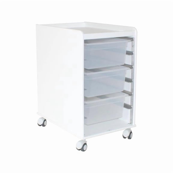TrippNT 54099 6 in. Lab Flow Hood Cart with Three Polypropylene Trays