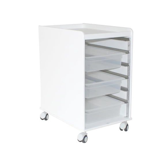 TrippNT 54100 4 in. Lab Flow Hood Cart with Three Polypropylene Trays