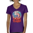 thumbnail image 1 of Trippi Troppi Shrim Cat Women's V-Neck T-shirt Italian Brainrot Gen Z Alpha Meme, 1 of 7