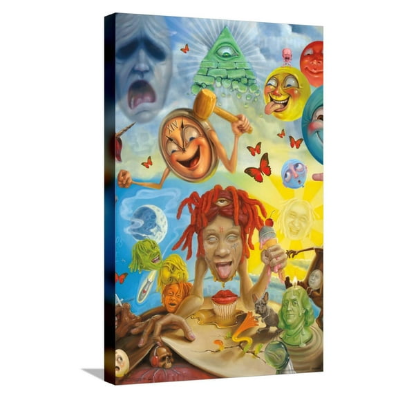 Trippie Redd - Art Canvas Wall Poster, 14.725" x 22.375"