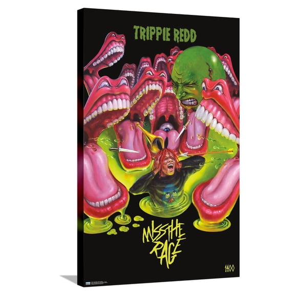 Trippie Redd - Miss the Rage Canvas Wall Poster, 22.375" x 34"