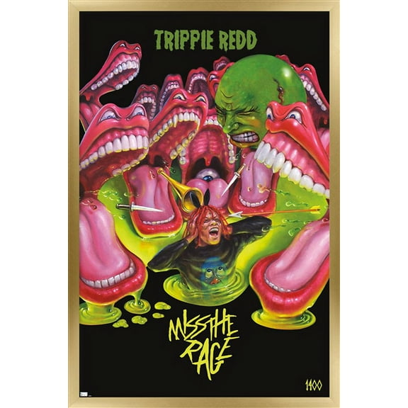 Trippie Redd - Miss the Rage Wall Poster, 14.725" x 22.375" Framed