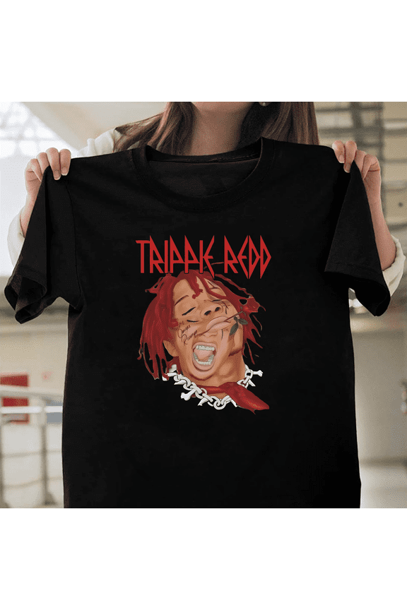 Trippie Redd Rapper Hip Hop Artist Face Graphic Streetwear Music Fan Graphic V41003 Unisex T-Shirt, Size Up to 5XL