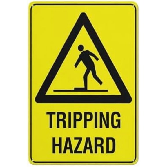 Tripping Hazard Sign 12X8 Metal Aluminum Signs Pre-Drilled Holes For Easy Mounting Indoor Or Outdoor Use For Fence Door Or Gate