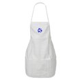 thumbnail image 1 of Tripple Dolphin Sign Embroidered Solid Chef's Apron - White OSFM, 1 of 1