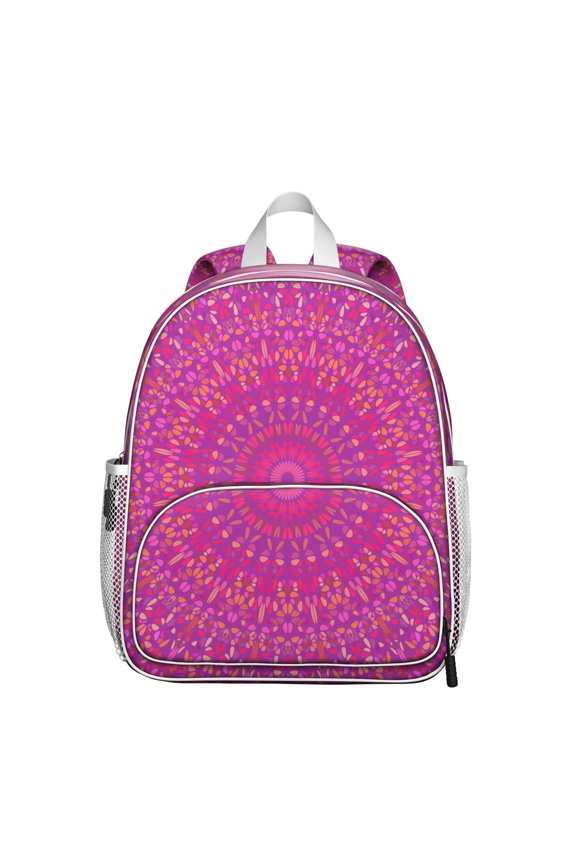 Trippy Abstract Pattern School Backpack - Breathable Waterproof Daypack with Spine Protection & Organized Side Pockets for Teens & College Students