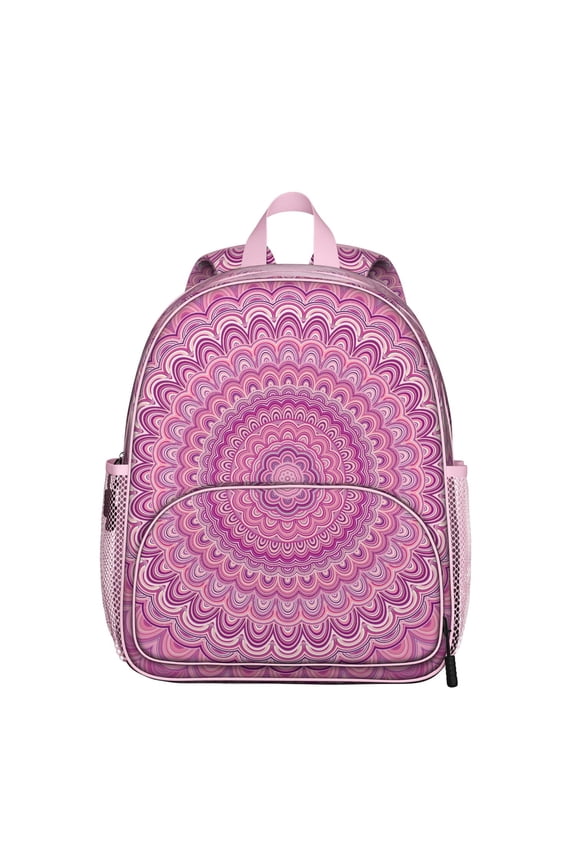 Trippy Abstract Pattern School Backpack - Breathable Waterproof Daypack with Spine Protection & Organized Side Pockets for Teens & College Students