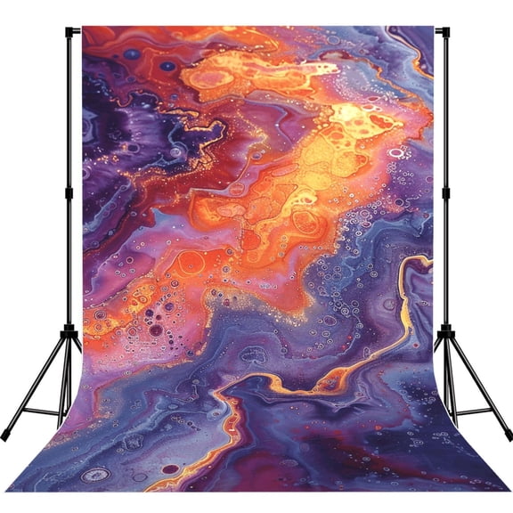 Trippy Abstract Purple Tie Dye Photography Backdrop 5x7Ft Background for Photo Studio Video Recording Birthday Party Wedding Home Decor
