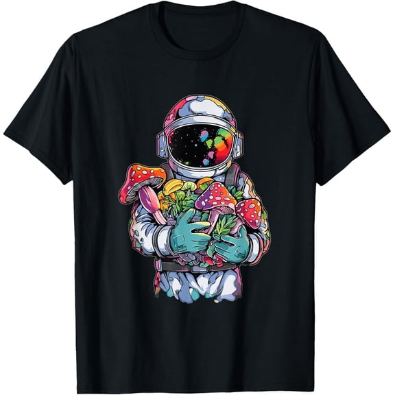 Trippy Astronaut EDM T-Shirt – Psychedelic Festival Rave Graphic Tee for Men and Women