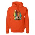 thumbnail image 1 of Trippy California Redwoods Forest Fox Silhouette | Mens Fashion Hooded Sweatshirt Graphic Hoodie, Orange, Medium, 1 of 4