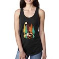 thumbnail image 1 of Trippy California Redwoods Forest Fox Silhouette | Womens Fashion Jersey Racerback Tank Top, Black, Small, 1 of 4