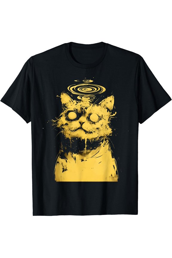 Trippy Cat Pastel Goth Gothic Grunge Alt Punk Weirdcore T-Shirt