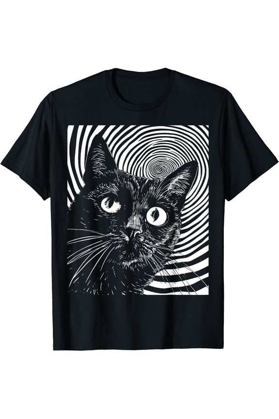 Trippy Cat Pastel Goth Gothic Grunge Alt Punk Weirdcore T-Shirt