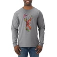 thumbnail image 1 of Trippy Colorful Buck Head Rainbow Hunting Deer Mosaic Animal Lover Mens Long Sleeve Shirt, Heather Grey, Small, 1 of 3