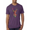 thumbnail image 1 of Trippy Colorful Buck Head Rainbow Hunting Deer Mosaic Animal Lover Mens Premium Tri Blend T-Shirt, Vintage Purple, Medium, 1 of 3