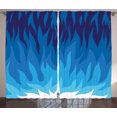 thumbnail image 1 of Ambesonne Trippy Curtains 2 Panel Set, Abstract Gas Themed Art, 108" x 96", Violet Blue, 1 of 3