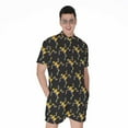 thumbnail image 1 of Trippy Dancing Skeleton Pattern Short Sleeve Men'S Rompers, Skeleton Casual Summer Jumpsuits Outfit, 1 of 4