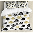 thumbnail image 1 of Trippy Duvet Cover Set, Woman Eyes with Eyelash Unusual Style Fashion Modern Design Print Graphic, Decorative 3 Piece Bedding Set with 2 Pillow Shams, Queen Size, Yellow and Black, by Ambesonne, 1 of 3