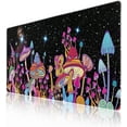 thumbnail image 1 of Trippy Fantasy Mushroom Gaming Mouse Pad XXL Galaxy Space Stars Aesthetics Extended Big Large Desk Mat Non-Slip Rubber Base Stitched Edge Long Keyboard Mousepad for PC Computer Laptop,35.4×15.7 in, 1 of 6