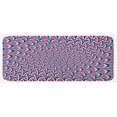 thumbnail image 1 of Trippy Kitchen Mat, Geometric Shapes in Abstract Design Retro Optical Illusion Hipster, Plush Decorative Kitchen Mat with Non Slip Backing, 47" X 19", Dark Coral Turquoise, by Ambesonne, 1 of 1